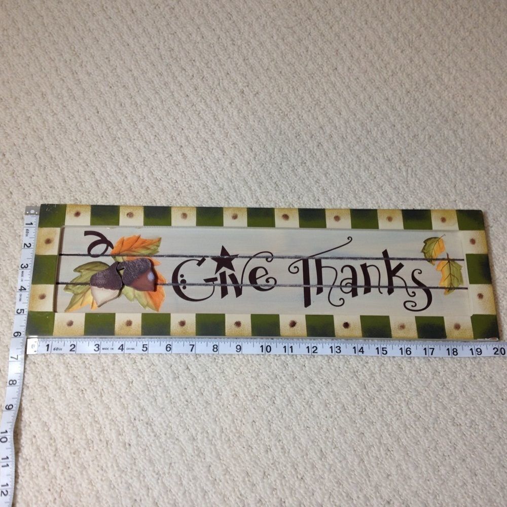 Sign Give Thanks Wooden Sign‎ - Picture 6 of 11